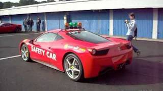 SAFETY CAR Ferrari 458 Italia sound!! - start up and parking