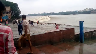 nimtala ghat maha samsan ke pass big ban #gangariver #gangaghat #viralvideo #nimtala