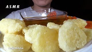 ASMR Makan Cireng Crispy Kuah Pedas dan Tomat (whisper)