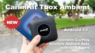 NEW! CarlinKit Android 13 wireless Carplay/Android Auto TV Box with USB A Port for Youtube/Netflix