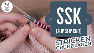 Stricken Grundlagen - SSK Abnahme (Slip Slip Knit)