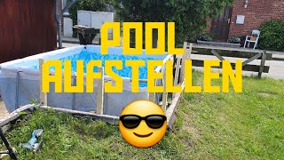 Der Pool wird aufgebaut Teil 2 / Lattung setzen /Handwerk