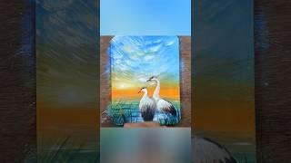 Morning Sunrise: Acrylic Painting step by step #painting #shorts #creativity