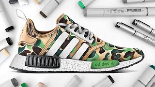 Drawing BAPE x Adidas NMD