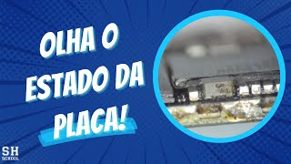 iPhone 7 A1660 sem serviço, tem reparo? Olha como esse aparelho chegou!