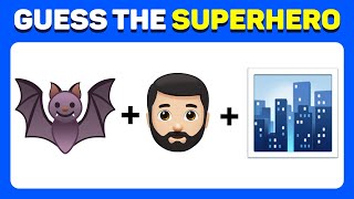 Guess the Superhero by 3 Emoji🦸🏻‍♂️🦇Marvel & DC Superheroes | Emoji Quiz | 20 Levels