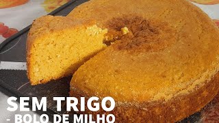 BOLO DE MILHO | Receita de bolo de milho de latinha, sem farinha de trigo feito no liquidificador.