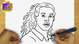 HOW TO DRAW RONALDINHO | EASY STEP BY STEP | DRAWING RONALDINHO TUTORIAL