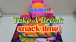 TAKE A BREAK || SNACK TIME /ASMR 🥤🍔🍕🍞