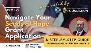 How To: Navigate Your Seeds of Hope Application – The United Church of Canada Foundation