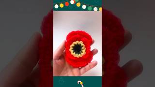 Today, on remembrance day, a crochet poppy flower tutorial to honour who died to server our country