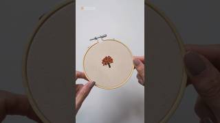 Stitch an autumn tree with me - Embroidery Tutorial #embroidery #embroiderydesign