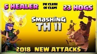 New HOG TH11 war attack Strategy 2018 | PK vs Mafia Rantau | lavaloon raids