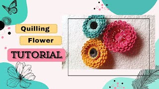 Big Quilling Flower Tutorial । How To Make Paper Quilling Flower । #quillingart #paperflower