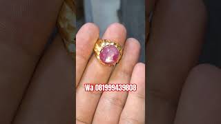 Ruby burma belang 15,95crt ring perak gold plated | mirah windusara | gemstone | batu permata