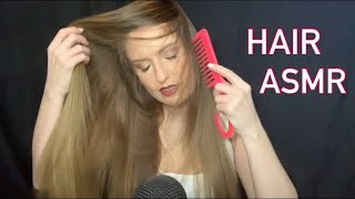 ASMR | HAIR BRUSHING OVER FACE | STRAIGHTENING MY HAIR & BRUSHING WITH A COMB