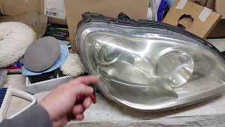 Mercedes S600 W220 headlights repair. First look. part 1