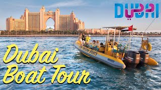 Dubai Marina boat tour with THE YELLOW BOATS to Atlantis & Burj Al Arab & my Tudor Black Bay 58