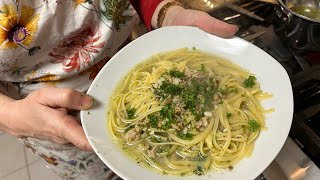 Linguini with White Clam sauce