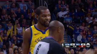 Kevin Durant Trolls Ref  Then Exchanges Words With Paul George!