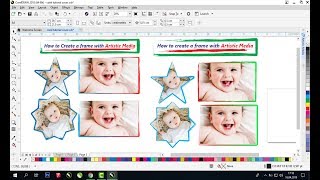 How to create a frame with Artistic Media and PowerClip in CorelDraw