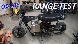 Mini bike speed run and range test how far will it go?