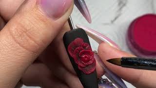 HOW TO Blood Rose | CJP | Acrylic Nails