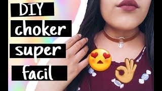 DIY~HAZ TU CHOKER SUPER FÁCIL Y RÁPIDO👧 Reyna Mora🌺