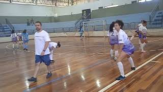 AQUECIMENTO DO FUTSAL FEMININO. ENTRE GUARACI vs  MANDAGUAÇU.