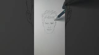 How to draw a face using dots and lines #art #artdrawingideas