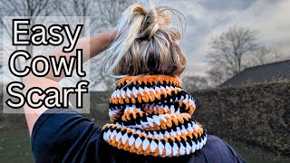 EASY Crochet Cowl Scarf | Snood | Neck Warmer