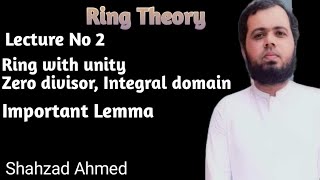 Zero divisor and integral domain by Shahzad Ahmed. #ringtheory #bsmath #mscmath #cancellation