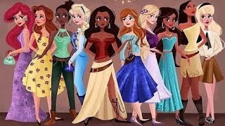 all Disney princesses pretty girl FMV