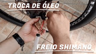 Trocar, completar ou sangrar o óleo de freio Shimano - Como eu faço para