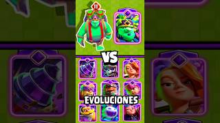 DUENDE GIGANTE  EVOLUCIONADO vs TODAS LAS CARTAS EVOLUCIONADAS | #clashroyale