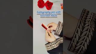 How to make Qalam from ice cream stick #calligraphy #trending #viralvideo #shortvideo #youtube #art