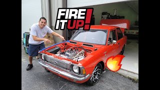 Toyota 3tc Dragcar start up