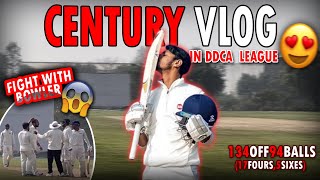 High Voltage Fight With Bowler 😡 || Fastest Century In DDCA League Match 😍