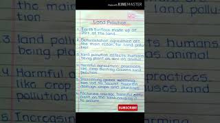 land pollution // 10 line on land pollution // essay on pollution in English #studymotivation