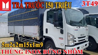 Báo Giá Lăn Bánh ISUZU NPR400 Và Chi Tiết Thùng Mui Bạt INox Bửng Nhôm | ISUZU 3T5 Trả Trước 150Tr