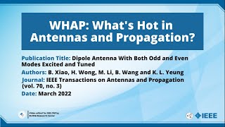 Dipole Antenna With Both Odd and Even Modes Excited and Tuned