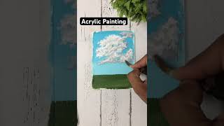 Acrylic Landscape Painting Tutorial #shorts #painting