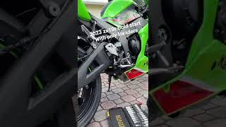 2023 zx10r Cold start headers only  #shorts #kawasaki #zx10r