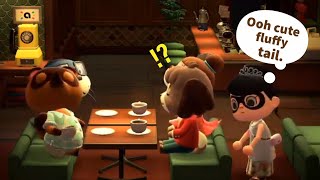 NOOK,LOTTIE,DIGBY HAVING COFFEE (The Roost) -ACNH Nintendo Switch