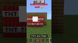 How to build indestructible wall in Minecraft😱 #shorts