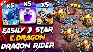 Th16 ELECTRO DRAGON & DRAGON RIDER Attack | TH16 Attack Strategy With Electro Dragon + Dragon Rider