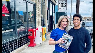 Heather Baker and Hunter Hoagland visit Doe's Eat Place