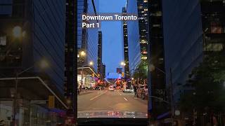 Downtown Toronto (part 1) at Night with Rain..#travel #shorts  #downtown #travelvlog #traveltube