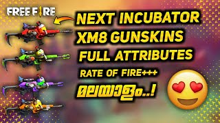 New XM8 incubator all skins attributes⏫ in Free fire|Malayalam|Novembor incubator|Xarves gaming⚡