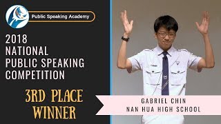 3rd Place Winner, 2018 National Public Speaking Competition | Gabriel Chin, Nan Hua High